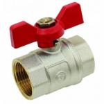 Vanne  sphre laiton 2 voies papillon - FF - PN40 - 1/4''