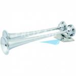 KLAXON 2 TROMPES ELECTROPNEUMATIQUE LAITON 12V