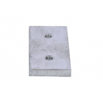 Anode zinc plaque 100x45x9mm - entraxe 50mm