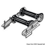 Rouleau double pivotant arrière 60 mm