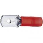 LANGUETTE PRE-ISOLEE ROUGE  MALE L 6,3 (BOITE DE 100)