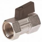 Vanne  sphre laiton FF - srie Mini - poigne Papillon 1/4'' -