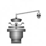 Bonde droite ø38mm avec bouchon