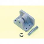 Support polyamide gris avec axe ø8mm acier zingé