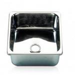 Evier inox poli carré 33x18cm avec bonde