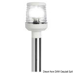 Hampe en inox 100 cm avec feu en plastique blanc