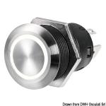 Interrupteur FLAT inox ON-OFF 12V bleu