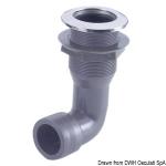 Passe-coque nylon 1" 20mm tte inox embout 90
