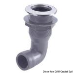 Passe-coque nylon 1" 25mm tte inox embout 90