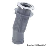 Passe-coque 15moulule front.inox 38mm 2"1/4 vanne