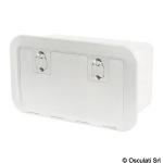 Caisson blanc avec porte 500 x 250 mm façade F