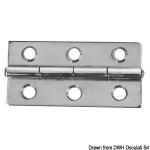 Charnire rectangulaire inox poli miroir 60x30 mm