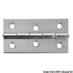 Charnire rectangulaire inox poli miroir 70x40 mm