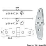 Charnire renvers 101x27 mm