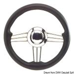 Volant inox+polyurethane noir 350 mm