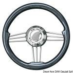 Volant inox+carbone 350 mm