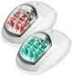 Kit 2 feux plastiques blancs LED VERT ET ROUGE