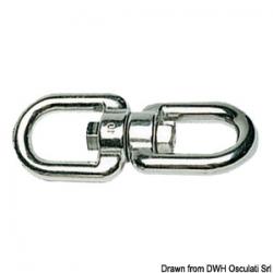 Emerillon  double oeillet AISI 316 6 mm