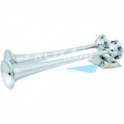 KLAXON 2 TROMPES ELECTROPNEUMATIQUE LAITON 12V