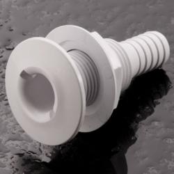 Passe-coque plastique blanc - filet cannel 18mm