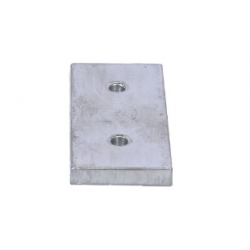 Anode zinc plaque 100x45x9mm - entraxe 50mm