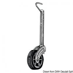 Roue jockey fixe 35 mm