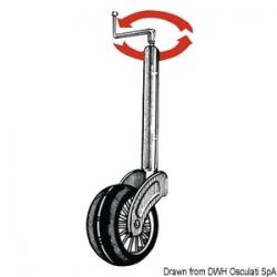 Roue jockey rglable en hauteur 48 mm