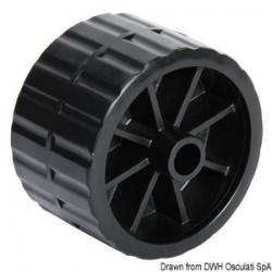 Roue latrale noir 75 mm  trou 17 mm