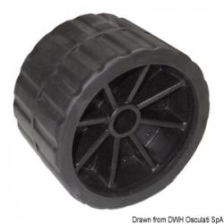 Roue latrale noir 75 mm  trou 17 mm