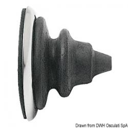 Bague passe-cbles inox avec soufflet Dutral gris