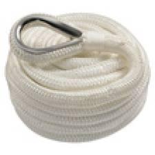 Bosse d ' amarrage blanc polyester avec cosse inox diamtre 12MM