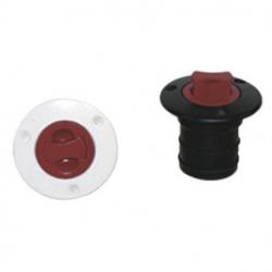 Nable de remplissage fuel 50mm - blanc - bouchon rouge
