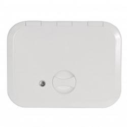 PORTE D'EQUIPET 460X510MM SERRURE BLANCHE