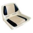 Sige blanc pliable + coussin bleu/blanc