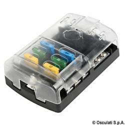 Bote porte-fusibles en polycarbonate 6 places