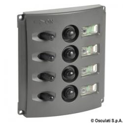 Tableau lectrique fusibles automatique double LED 4 interrupteu