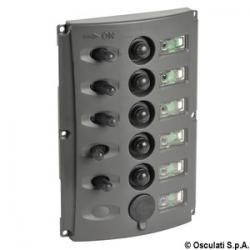 Tableau lectrique fusibles automatique double LED 5interrupteur