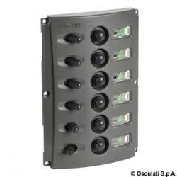 Tableau lectrique fusibles automatique double LED 6 interrupteu