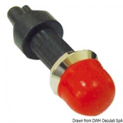 Bouton tanche en laiton rouge