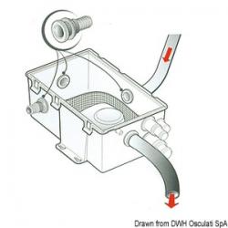 Collecteur eaux uses avec pompe Attwood 12V 27l/m