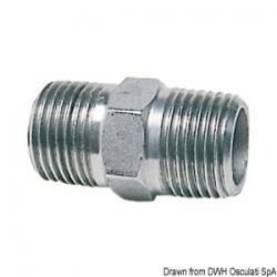 Niple double inox 3/8"