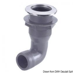 Passe-coque nylon 1"1/2 38mm tte inox embout 90
