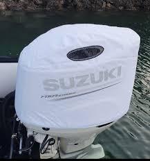 Housse moteur blanche SUZUKI 99F00-HM115-WHT