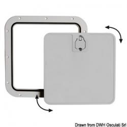 Trappe inspect faade amovible gris 375 x 375 mm