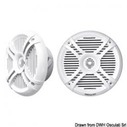 Hautparleurs 2 voies LED-RGB programm. 6,5 blanc