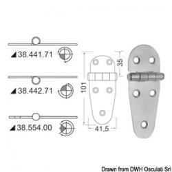 Charnire renvers 107x39 mm