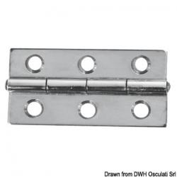 Charnire rectangulaire inox poli miroir 60x40 mm