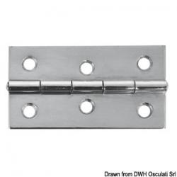 Charnire rectangulaire inox poli miroir 75x50 mm