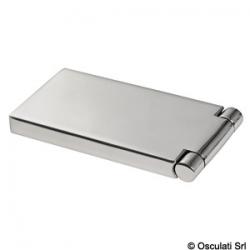 Charnire  encastrer AISI316 poli miroir 100x50mm