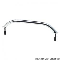 Main-courante ovalise AISI316 vis au dehors 220mm